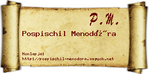 Pospischil Menodóra névjegykártya